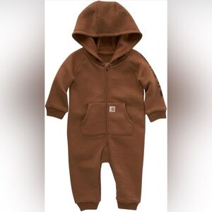 Carhartt Infant Brown Hooded Jumpsuit Footie